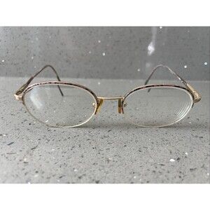 Sferoflex Half Rim Eyeglasses 50-19-135 Vintage Frames Only Tortoise oval